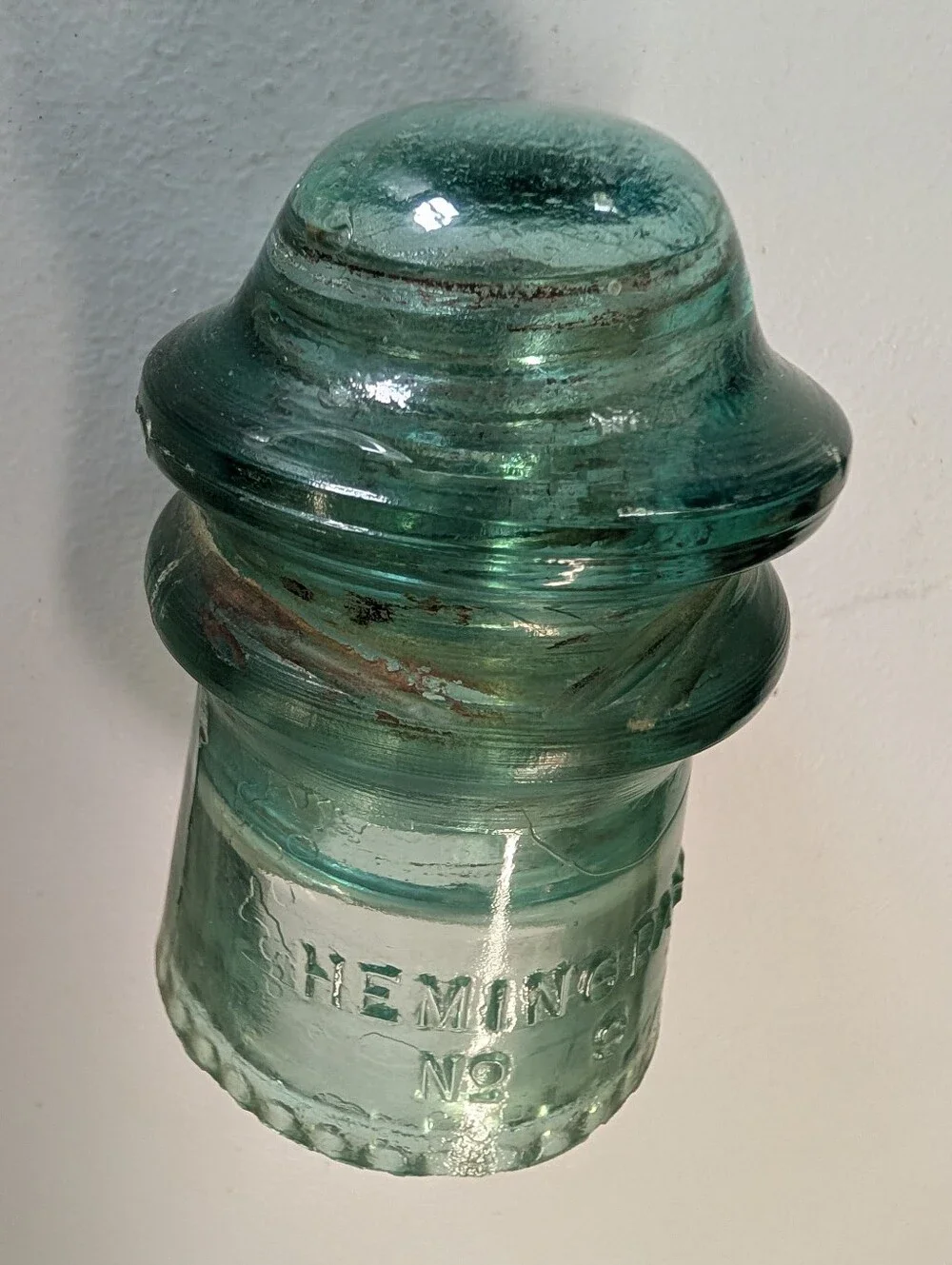 bundle of 6 GLASS INSULATORS vintage antique hemingray